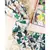 White Abutilon Print Full Width Scarf in Gift Box