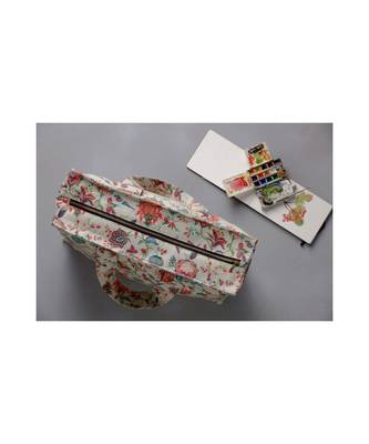 Khaki Chidiya Print Tote Bag 2