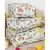 Cream Spring Print Small, Medium and Large Vanity Kits Set (Set of 3)