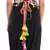 Stone Dupion Silk Istanbul Embroidered Tie-Up Belt with Colourful Tassels