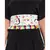 Cream Linen Baby Butti Embroidered Tie-Up Belt with Colourful Tassels
