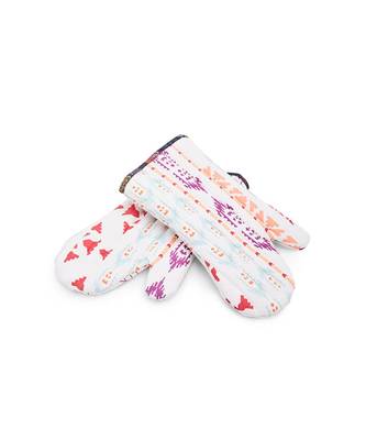 Payal Singhal Cream Colour Printed Canvas Mittens with Navy Colour Printed Silkmul Piping 2