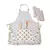 Blush Colour Printed Canvas Mittens With Cream Colour Printed Silkmul Piping