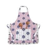 Payal Singhal Purple and Grey Colour Printed Canvas Apron with Pouch