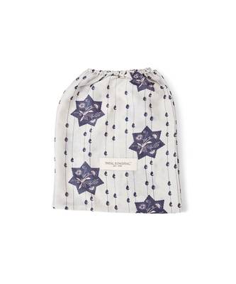 Payal Singhal Purple and Grey Colour Printed Canvas Apron with Pouch 3