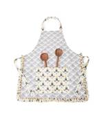 Payal Singhal Blush and Cream Colour Printed Canvas Apron with Pouch