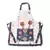 Cream and Navy Colour Printed Canvas Apron with Pouch