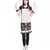 Cream and Navy Colour Printed Canvas Apron with Pouch