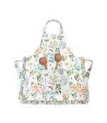 Payal Singhal Ivory and Aqua Colour Printed Canvas Apron with Pouch