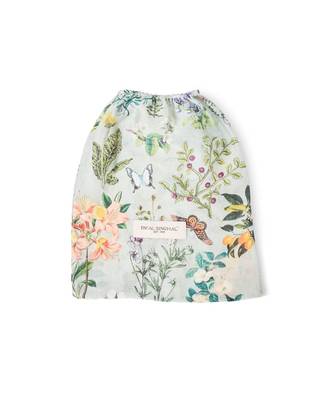Payal Singhal Ivory and Aqua Colour Printed Canvas Apron with Pouch 3