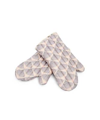 Payal Singhal Blush and Cream Colour Printed Canvas Apron with Mittens and Pouch Set in Gift Box 4