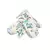 Ivory and Aqua Colour Printed Canvas Apron with Mittens and Pouch Set in Gift Box