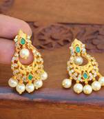 Green agate earrings