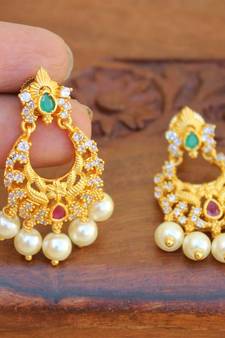 Multicolor agate earrings