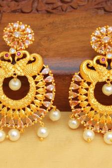 Gold agate earrings