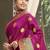 Magenta woven art silk saree with blouse