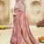 blush pink  embroidered kanchipuram silk blend saree with blouse