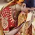 Amber embroidered silk blend saree with blouse