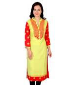 Ridan Rayon Multicolour Printed Straight Kurti