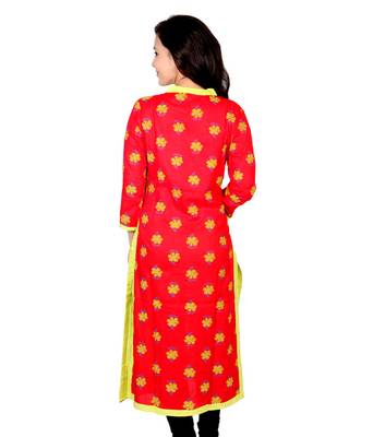 Ridan Rayon Multicolour Printed Straight Kurti 4
