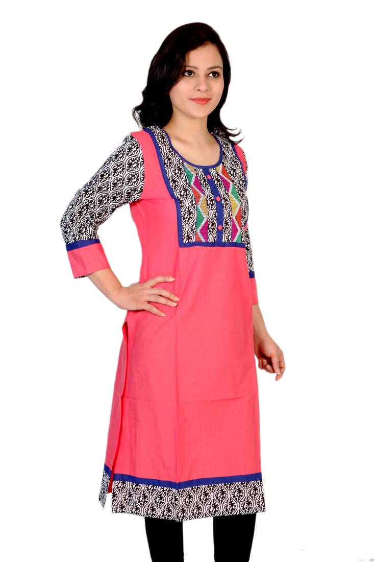 Ridan Cotton Printed Multicolour Straight Kurti