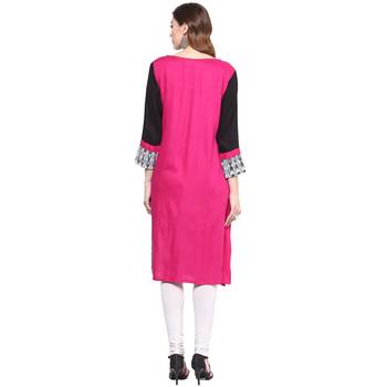 ridan rayon printed multicolour kurti 3