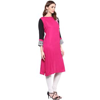 ridan rayon printed multicolour kurti 4