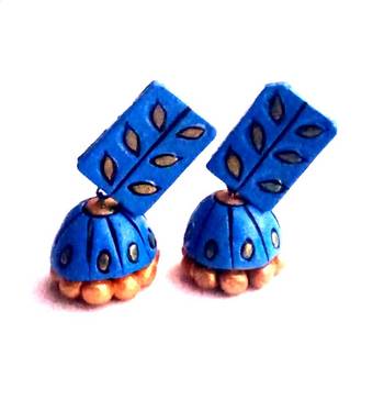 RozMili Handmade Terracotta jhumki earring 2