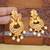 Gold agate earrings