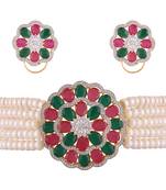 Multicolor pearl chokers