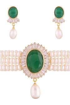 Multicolor pearl chokers