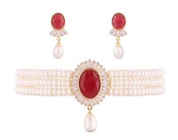 Multicolor pearl chokers 1