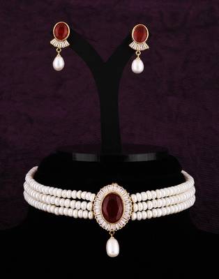 Multicolor pearl chokers 3