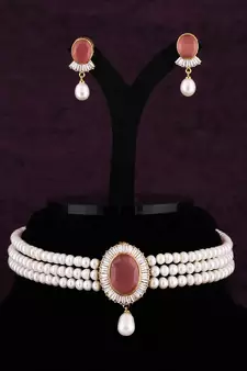 Multicolor pearl chokers