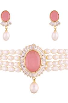 Multicolor pearl chokers