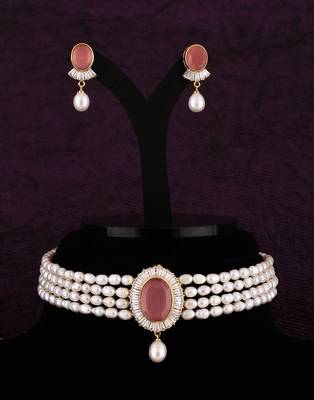 Multicolor pearl chokers 3