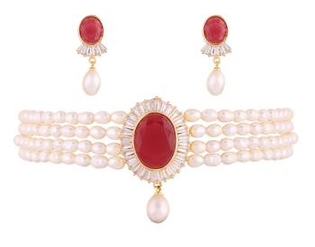 Multicolor pearl chokers 1