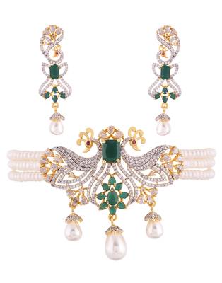 Multicolor pearl chokers 1