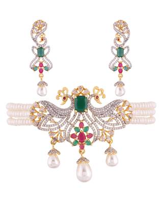 Multicolor pearl chokers 1
