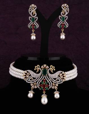 Multicolor pearl chokers 3