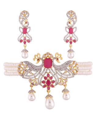Multicolor pearl chokers 1