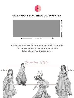 Temple Embroidered Panel Linen Festive Dupatta 4