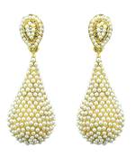 White pearl danglers-drops