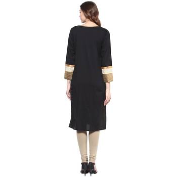 Ridan Cotton Black Printed Straight Kurti 2