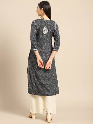 Black printed crepe ethnic-kurtis 2