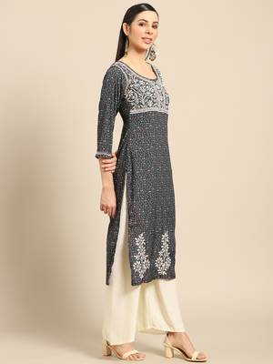 Black printed crepe ethnic-kurtis 3