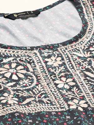 Black printed crepe ethnic-kurtis 5