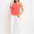 Orange plain georgette party-tops