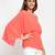 Orange plain georgette party-tops