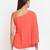 Orange plain georgette party-tops